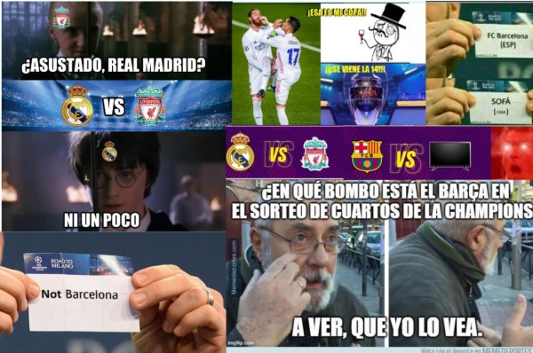 Los memes hacen pedazos al Barcelona tras el sorteo de cuartos de Champions, Real Madrid tampoco se salva