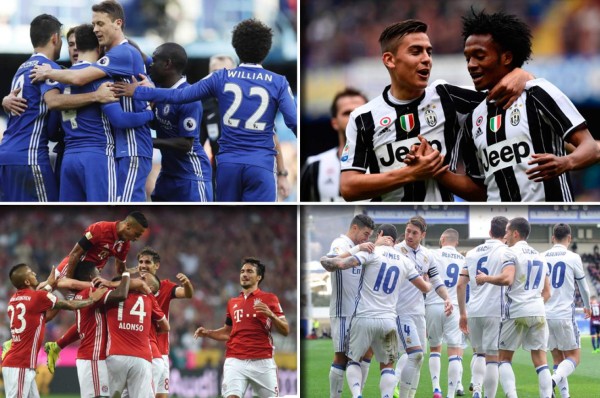Los equipos que acarician el título en el fútbol europeo