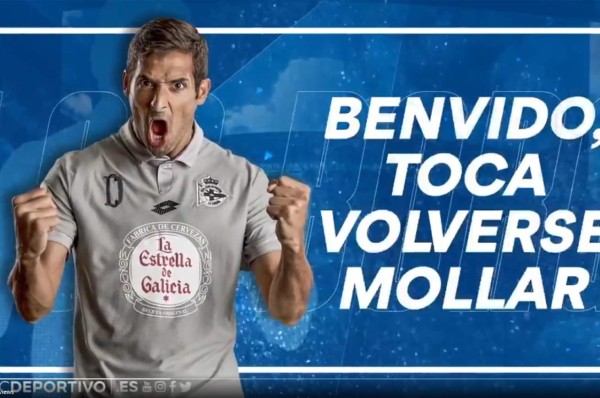 Celso Borges es anunciado como jugador del Deportivo La Coruña de la tercera de España