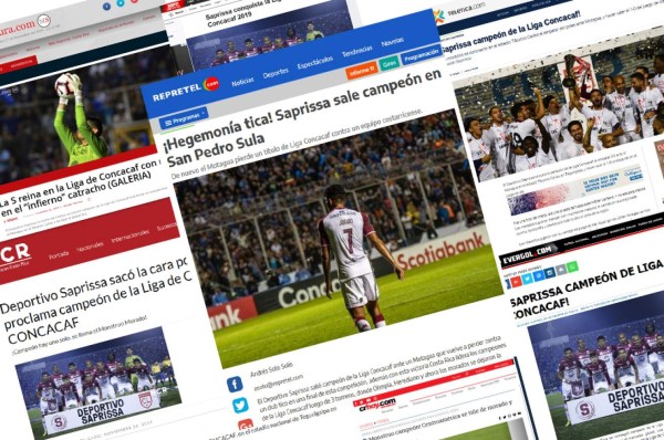 Prensa de Costa Rica: 'Hegemonía tica' y 'La S reina en la Liga Concacaf'