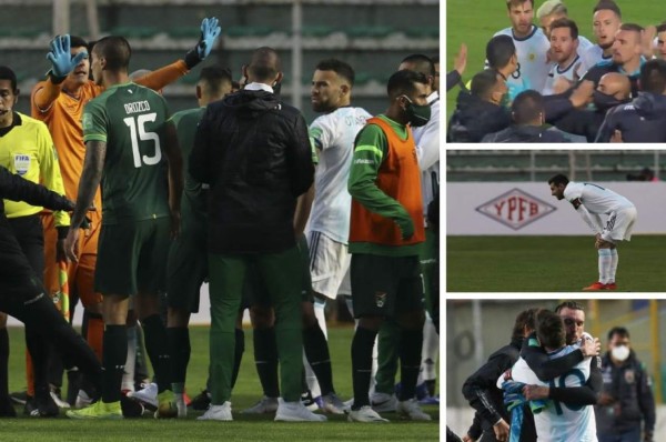 Fotos: La pelea de Messi al final del partido y Scaloni se metió a la cancha a celebrar un gol
