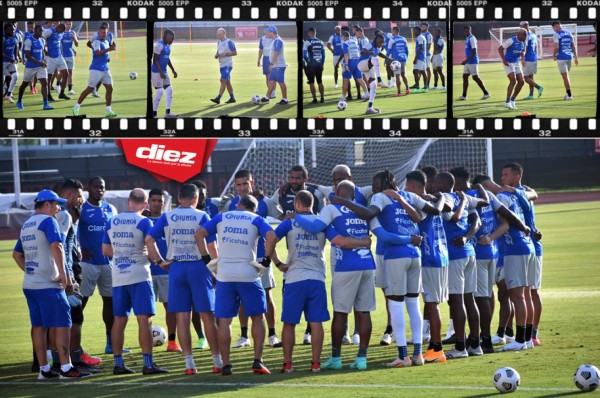 ¡Sonrisas, concentración y novedades! Las postales del primer entreno de Honduras en Houston