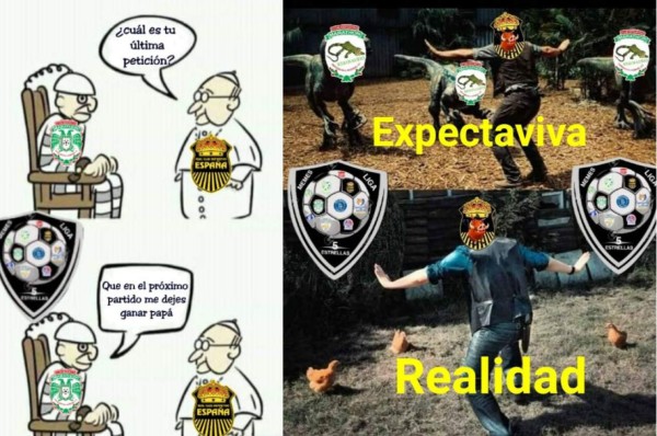 Los memes del sufrido empate de Marathón ante Real España en el Yankel