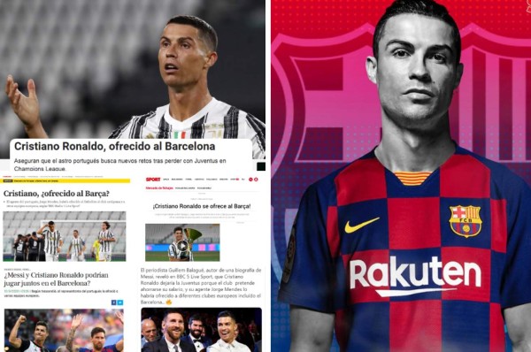 Cristiano Ronaldo y Messi juntos, un sueño de toda la vida: La prensa mundial sobre el bombazo de CR7 al Barcelona