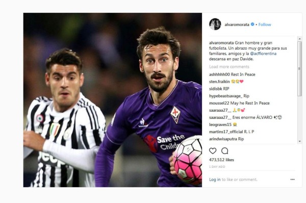 Los mensajes de condolencias a Davide Astori que comandan Totti, Buffon y Pirlo