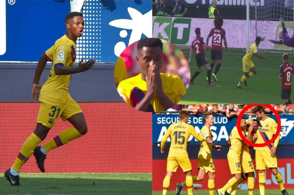 FOTOS: La alegría de Ansu Fati, el gesto de Piqué y la dura batalla entre Osasuna y Barcelona