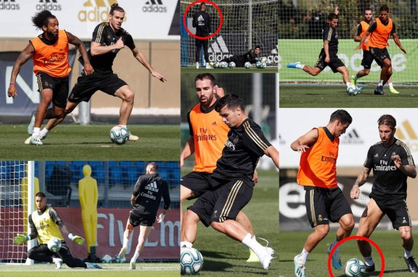 FOTOS: Nuevo integrante, una baja y la 'jugadita' de James en el entrenamiento del Real Madrid&nbsp;&nbsp;
