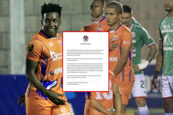 Olimpia emite comunicado sobre polémica de José Mario Pinto y John Paul Suazo