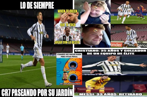 Los memes revientan a Messi, el VAR y Barcelona por ser goleados por la Juventus de Cristiano Ronaldo