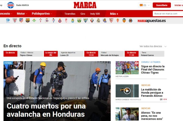 ¡TRISTEZA! La prensa mundial hace eco de la tragedia en la final de Honduras