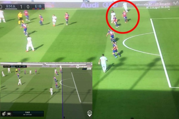 Liga española: Polémica en Real Madrid por posible fuera de juego en el primer gol ante el Eibar &nbsp;&nbsp;