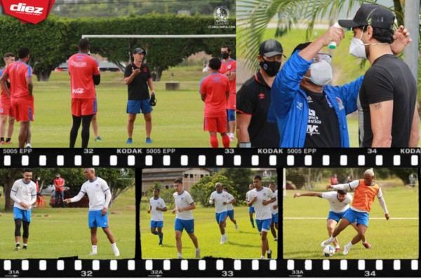 Con nuevo 'look' de Deiby Flores y estrictas medidas de bioseguridad: Las imágenes curiosas del inicio de pretemporada de Olimpia