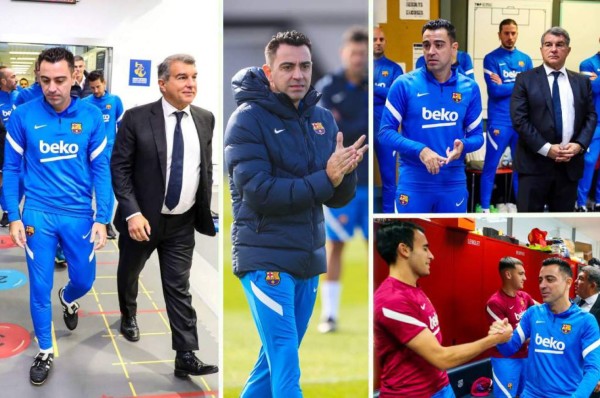 Dando el ejemplo: así fue el primer día de Xavi Hernández como entrenador del Barcelona y su bienvenida