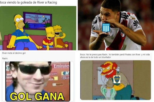 Memes: Boca Juniors no se salva de las burlas tras la paliza de River Plate a Racing en la Supercopa Argentina
