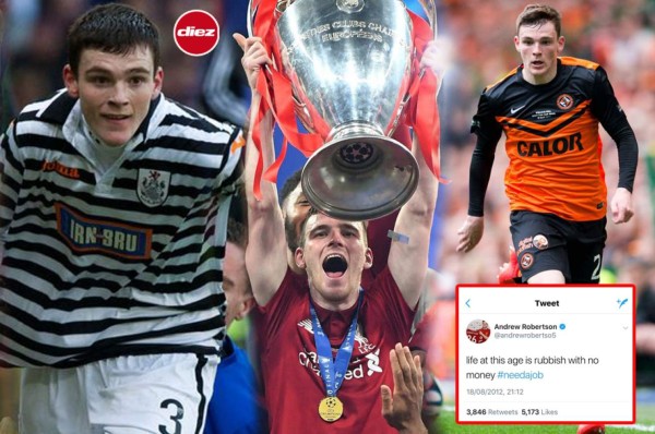 Andrew Robertson, el futbolista que pedía trabajo por Twitter y terminó levantando la Champions