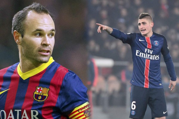 Iniesta pone a Verratti como su sustituto en el Barcelona