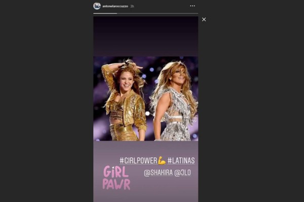 Antonella Roccuzzo y su publicación tras el show de Shakira y Jennifer López en el Super Bowl