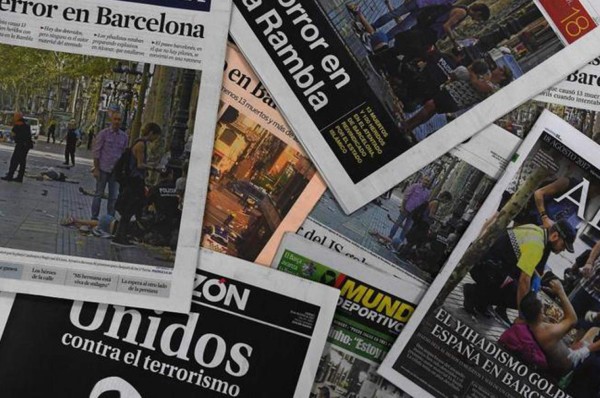 Las impactantes portadas en el mundo tras atentado en Barcelona