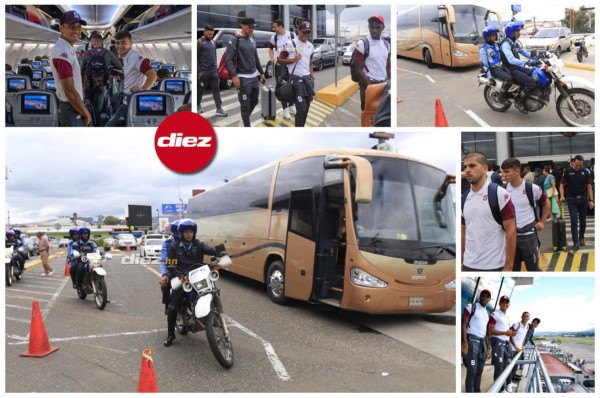 ¡Bien resguardado! Saprissa arriba a Tegucigalpa para disputar el título con Motagua