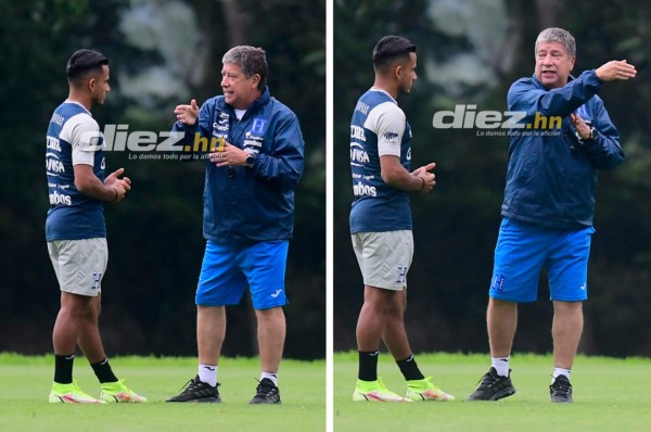 Consejos del Bolillo a un jugador y Kervin Arriaga toma precauciones: Las fotos del entreno de Honduras