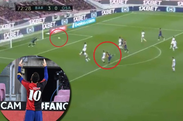 Messi saca un trallazo al ángulo y se lo dedica al eterno Diego Armando Maradona