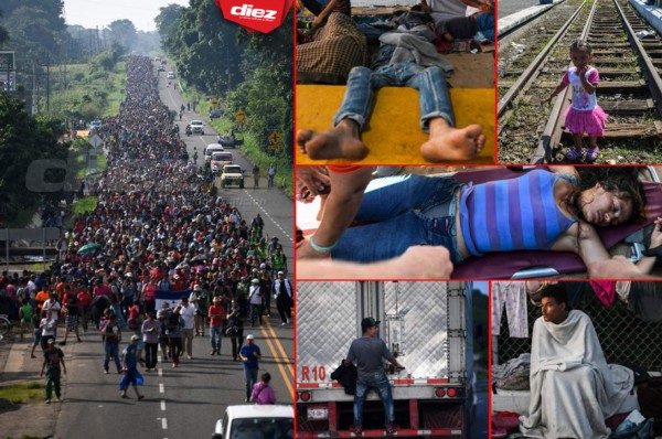 FOTOS: Desmayadas, frío y mucho sufrimiento en caravana de migrantes