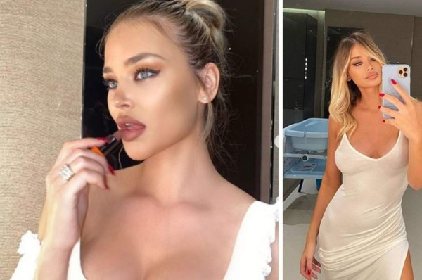 Revuelo por las fotos de la novia Luka Jovic en el supermercado con un look desconcertante