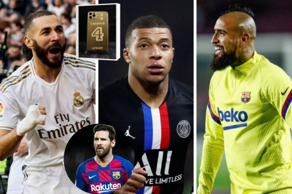 La nueva moda de los futbolistas: Presumen tener celulares bañados en oro&nbsp;&nbsp;