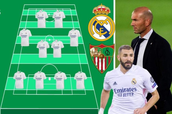 Zidane se la juega: La alineación del Real Madrid para enfrentar al Sevilla y evitar la crisis total