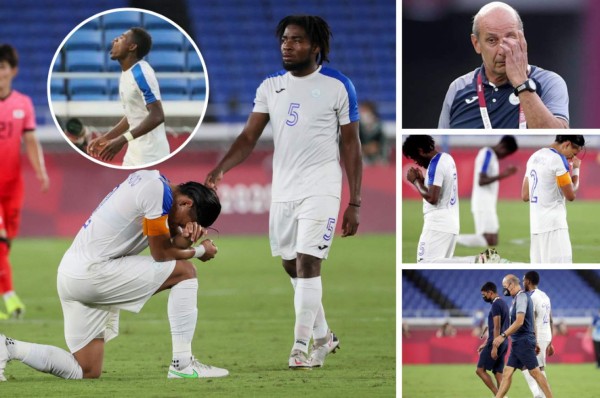Denil Maldonado de rodillas y Jonathan Núñez incrédulo: la tristeza de la selección de Honduras tras caer humillada de Tokio 2021&nbsp;&nbsp;