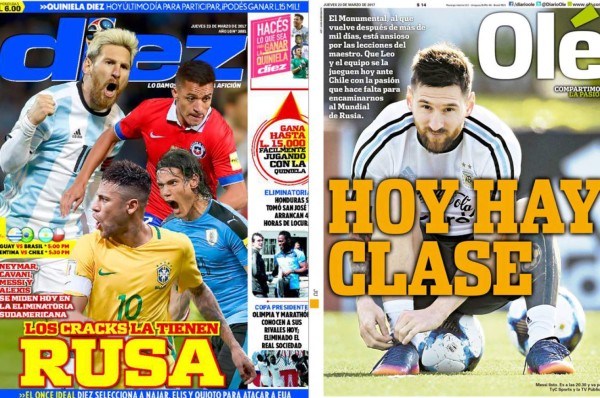 Portadas de Hoy: Partidazos en la eliminatoria de Conmebol