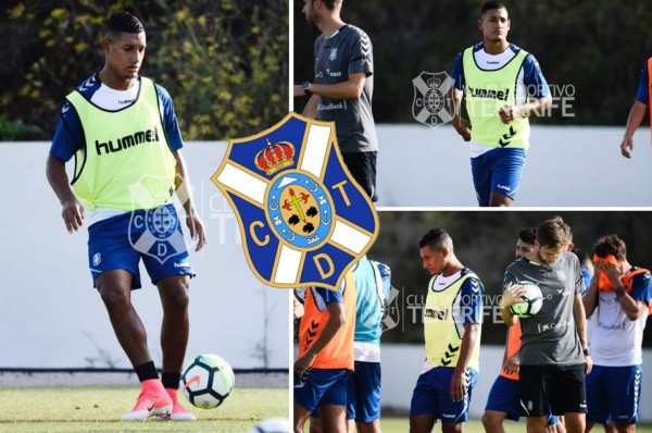 El hondureño Bryan Acosta ya suda la camisa del Tenerife de España