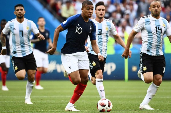 La velocidad que alcanzó Mbappé ante Argentina en el Mundial de Rusia 2018