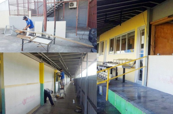 Siguen puliendo el estadio Morazán para el partido ante Costa Rica