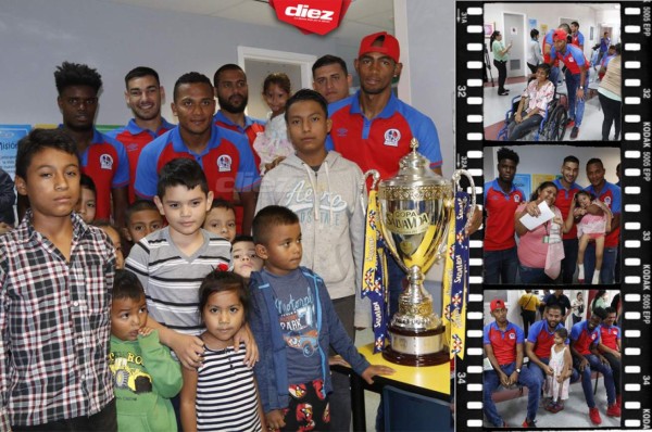 Detalles y abrazos: Olimpia transforma un día gris a colores en su visita a Hospital Infantil María