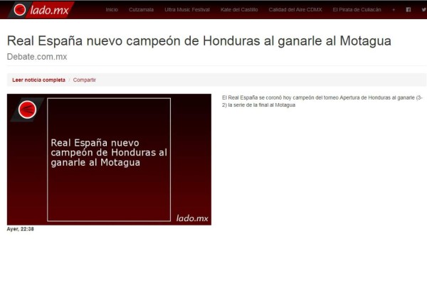 Así felicitan los medios internacionales al Real España tras levantar la 12