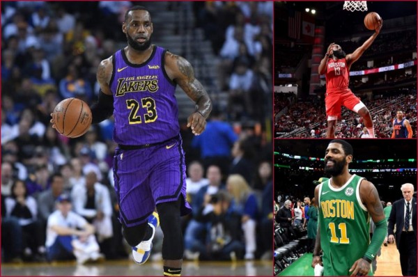 LeBron ayuda a frenar a Warriors, Harden e Irving se van con 40