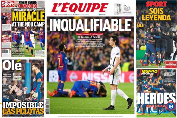 La prensa internacional se rinde a la 'noche mágica' del Barcelona