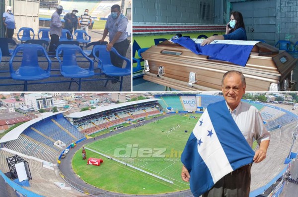 Chelato Uclés ya está siendo velado en el estadio Nacional de Tegucigalpa, donde clasificó a Honduras a España 82