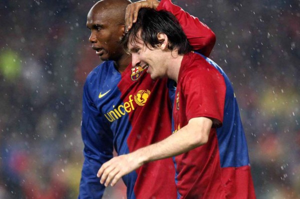 El simpático mensaje de Messi a Samuel Eto'o en el día de su despedida