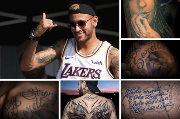 Uno a uno: Todos los tatuajes de Neymar, desde un niño descalzo hasta Batman&nbsp;&nbsp;