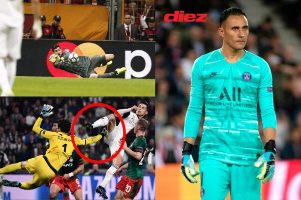 Keylor Navas con récord en el PSG, la 'voladora' de Cristiano y el show de Courtois en la Champions&nbsp;&nbsp;&nbsp;