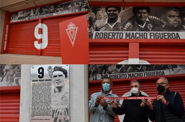 Real Murcia presenta la puerta 9 de su estadio en honor al hondureño Roberto 'Macho' Figueroa