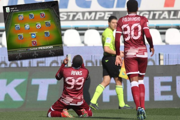 Hondureño Rigoberto Rivas, incluido en el 11 ideal de la jornada 28 de la Serie B de Italia