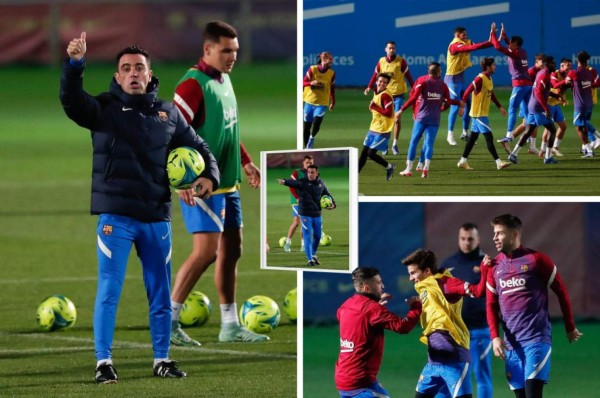 Saludo a Dani Alves, Xavi con nuevo invento y recupera la alegría: Así fue el último entrenamiento del Barcelona