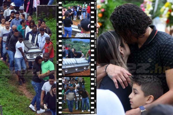 Las desgarradoras imágenes del sepelio de la madre de Kevin Hernández