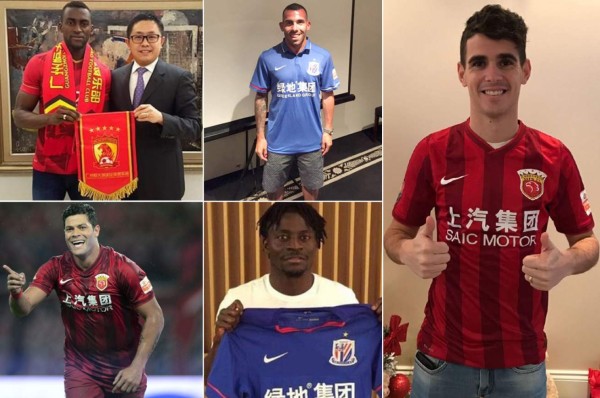 Las 12 figuras del fútbol que juegan en la Superliga China