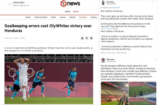 'Honduras no se rinde': Lo que dice la prensa mundial y nacional del triunfo de la Sub-23 ante Nueva Zelanda en Tokio