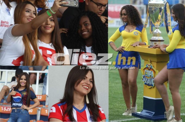 ¡Espectaculares! Las bellezas que llegaron al Nacional para adornar el clásico Olimpia-Motagua