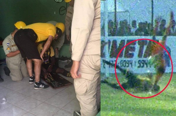 VIDEO: El brutal choque de jugadores de Real España que los deja noqueados